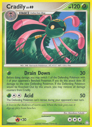 Cradily, Legends Awakened 21