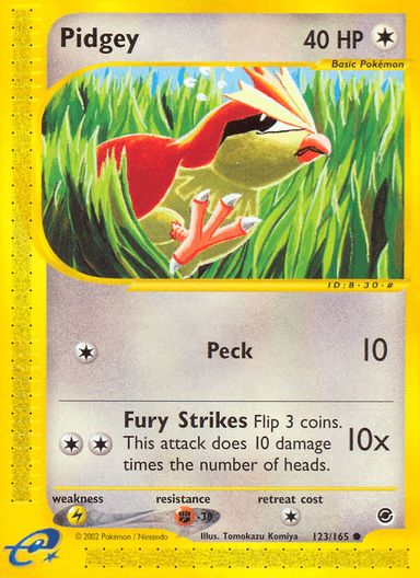 Pidgey, Expedition Base Set 123
