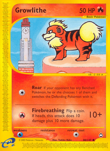 Growlithe, Aquapolis 80