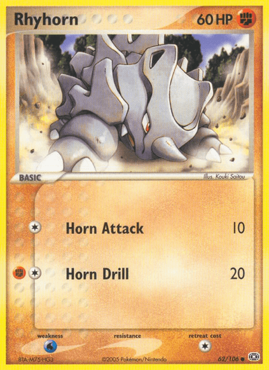 Rhyhorn, Emerald 62