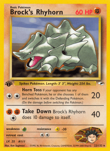 Brock's Rhyhorn, Gym Heroes 22