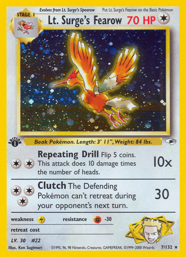 Lt. Surge's Fearow, Gym Heroes 7