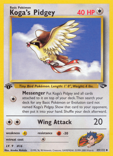 Koga's Pidgey, Gym Challenge 49