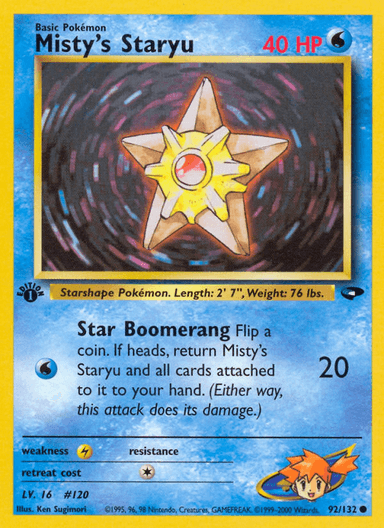 Misty's Staryu, Gym Challenge 92