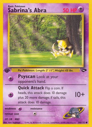 Sabrina's Abra, Gym Challenge 94