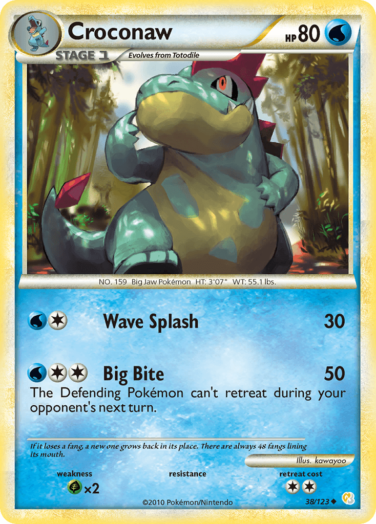 Croconaw, HeartGold & SoulSilver 38