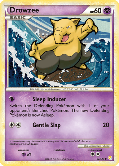 Drowzee, HeartGold & SoulSilver 62