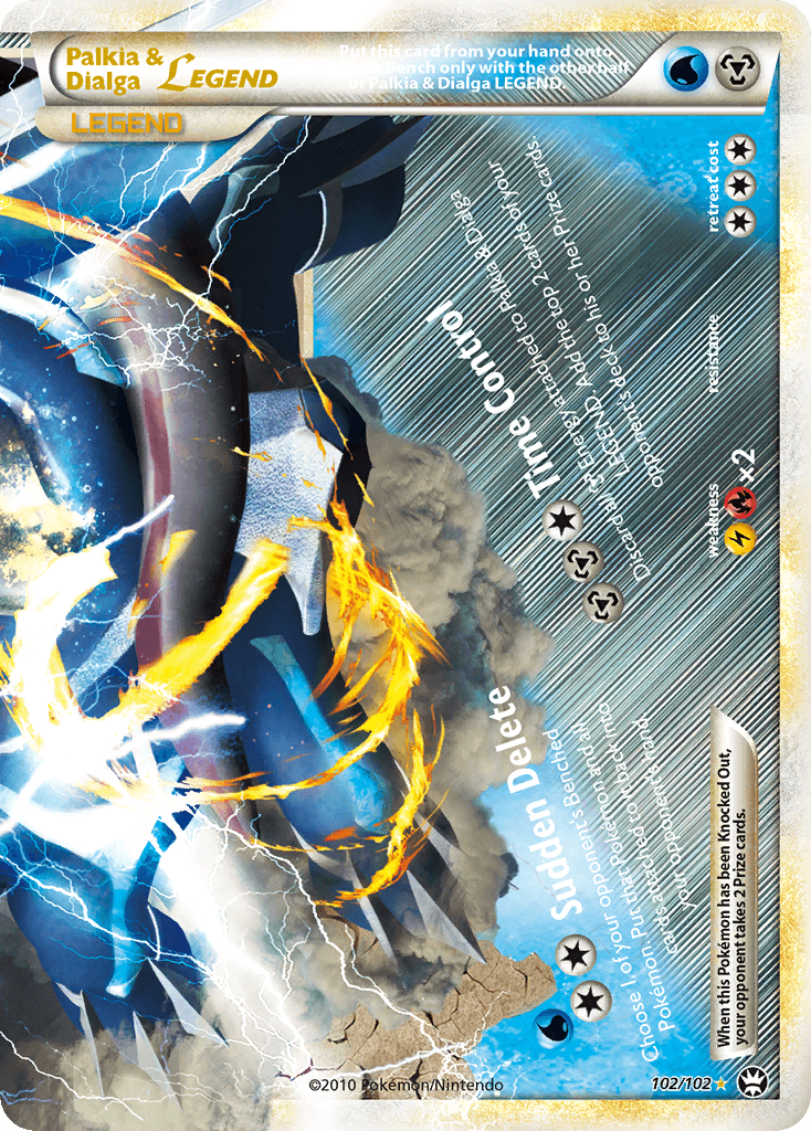 Palkia & Dialga LEGEND, HS—Triumphant 102