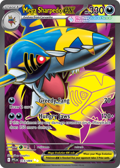 Mega Sharpedo ex, Phantasmal Flames 113