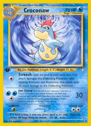 Croconaw, Neo Genesis 31
