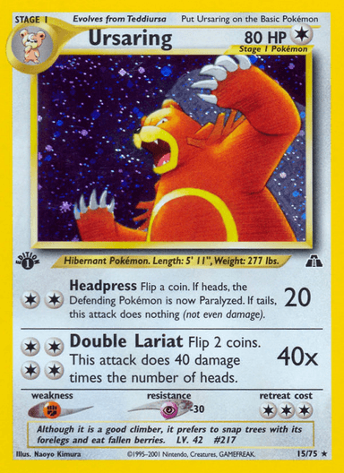 Ursaring, Neo Discovery 15