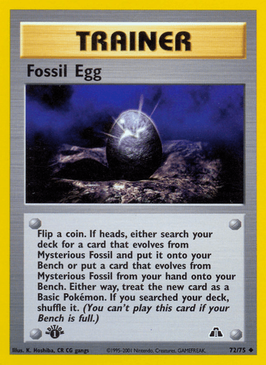 Fossil Egg, Neo Discovery 72
