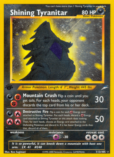 Shining Tyranitar, Neo Destiny 113