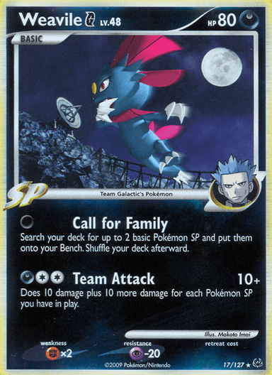 Weavile G, Platinum 17