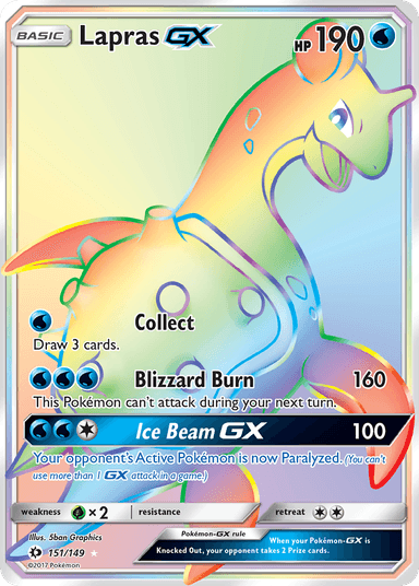 Lapras-GX, Sun & Moon 151