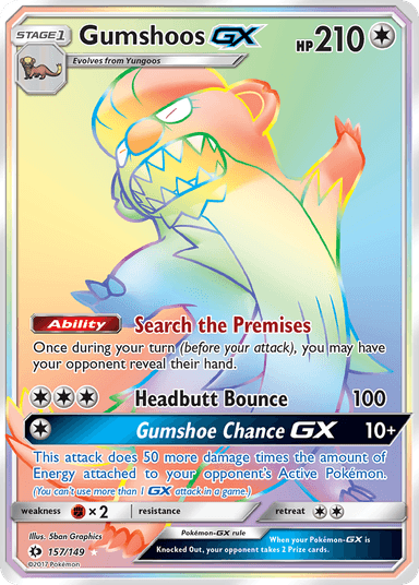 Gumshoos-GX, Sun & Moon 157