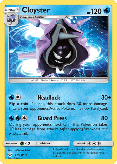 Cloyster, Sun & Moon 34