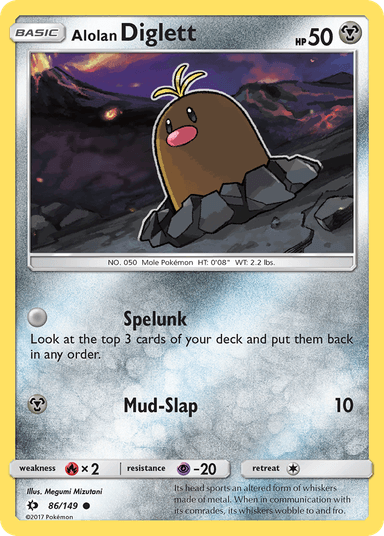Alolan Diglett, Sun & Moon 86