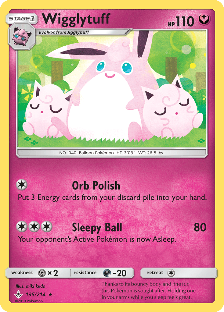 Wigglytuff, Unbroken Bonds 135