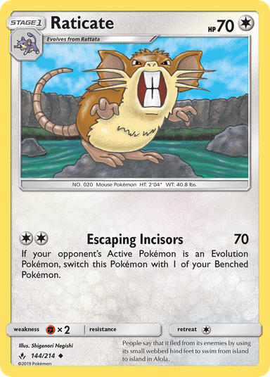Raticate, Unbroken Bonds 144