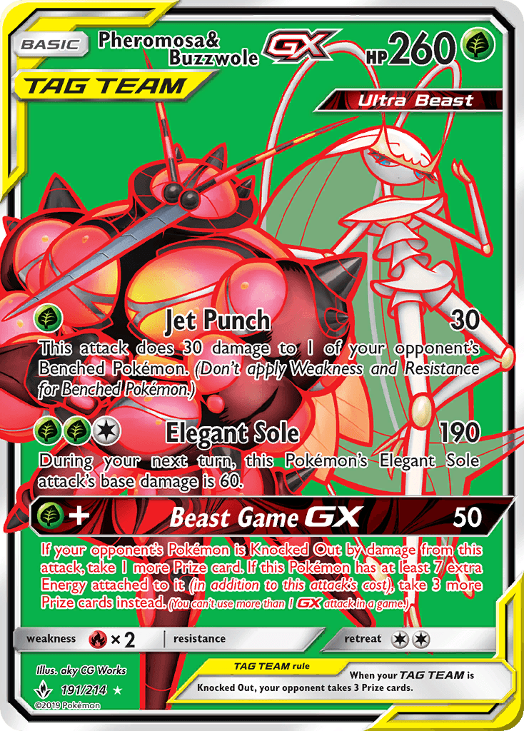 Pheromosa & Buzzwole-GX, Unbroken Bonds 191