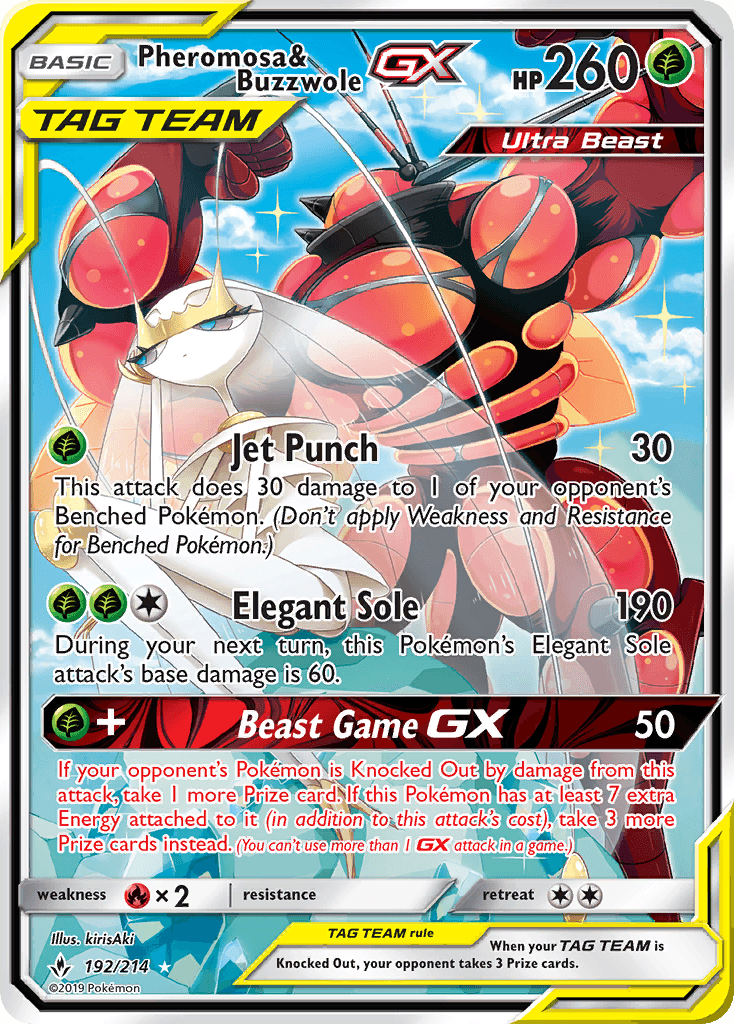 Pheromosa & Buzzwole-GX, Unbroken Bonds 192