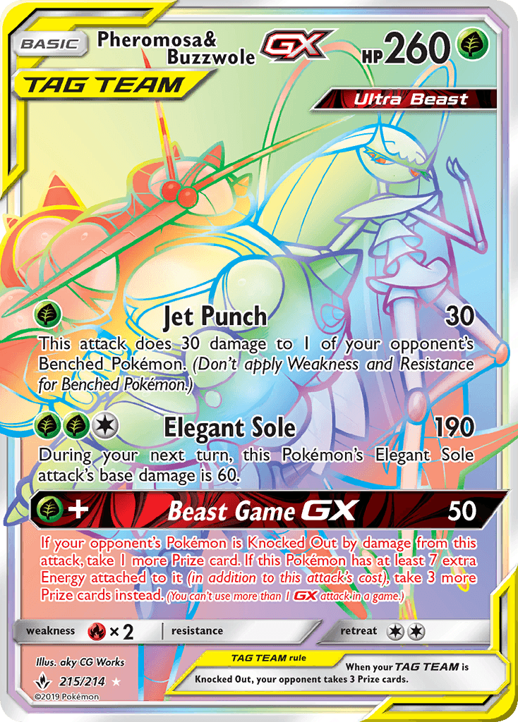 Pheromosa & Buzzwole-GX, Unbroken Bonds 215