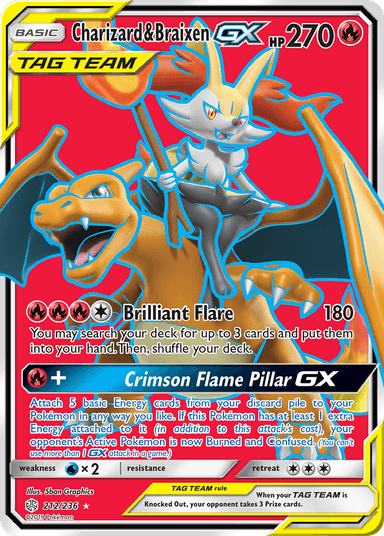 Charizard & Braixen-GX, Cosmic Eclipse 212