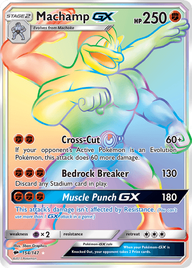 Machamp-GX, Burning Shadows 154