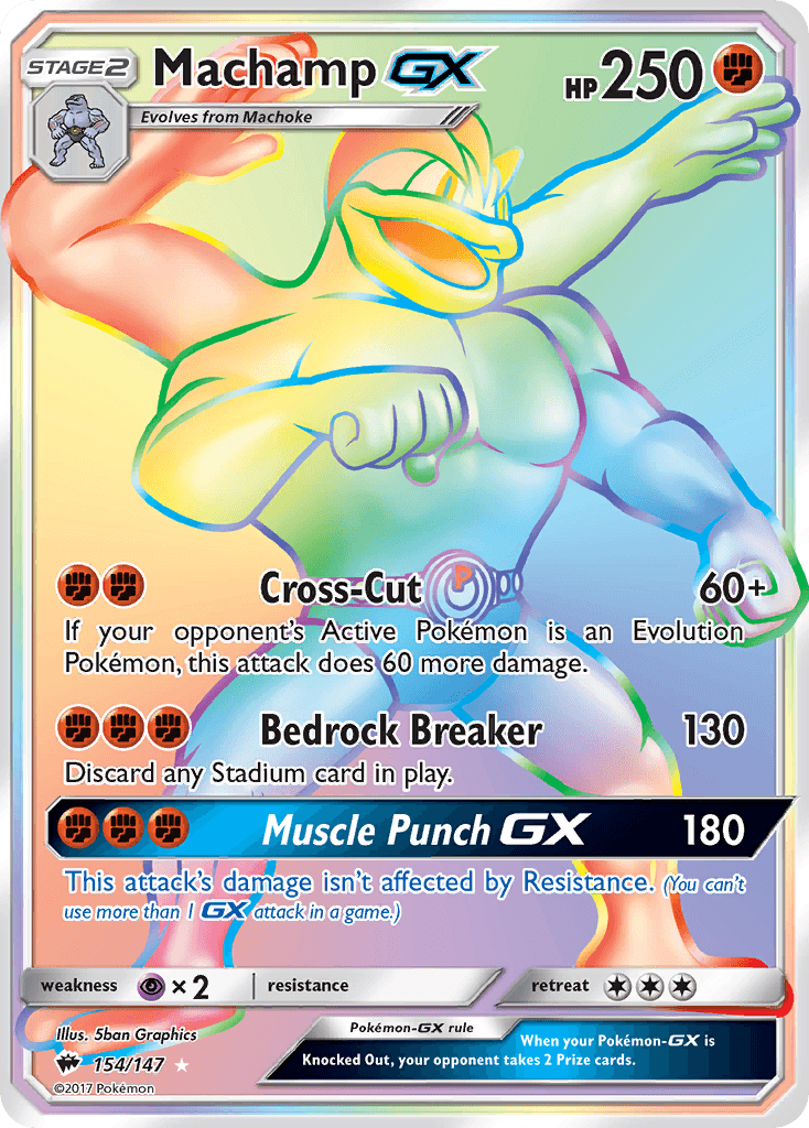 Machamp-GX, Burning Shadows 154