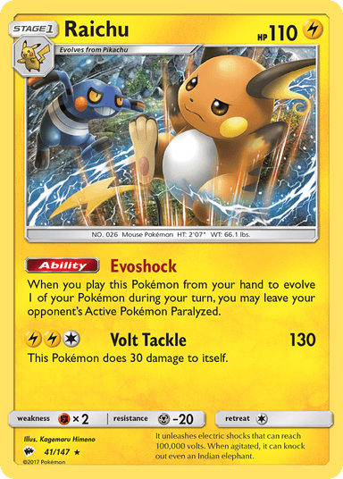 Raichu, Burning Shadows 41