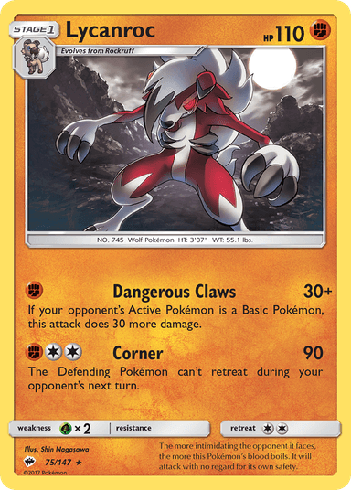 Lycanroc, Burning Shadows 75