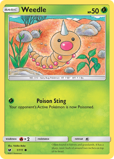 Weedle, Crimson Invasion 1