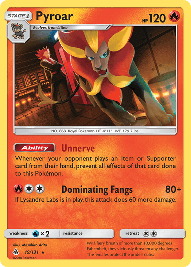Pyroar, Forbidden Light 19