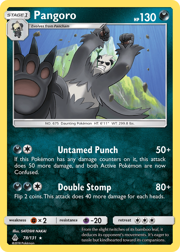 Pangoro, Forbidden Light 78