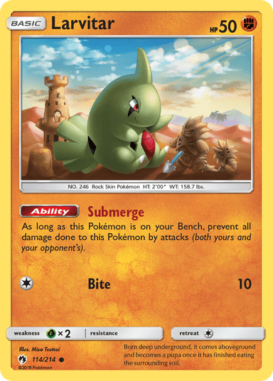 Larvitar, Lost Thunder 114