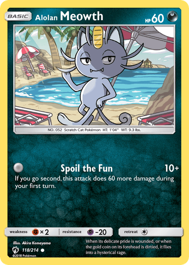 Alolan Meowth, Lost Thunder 118