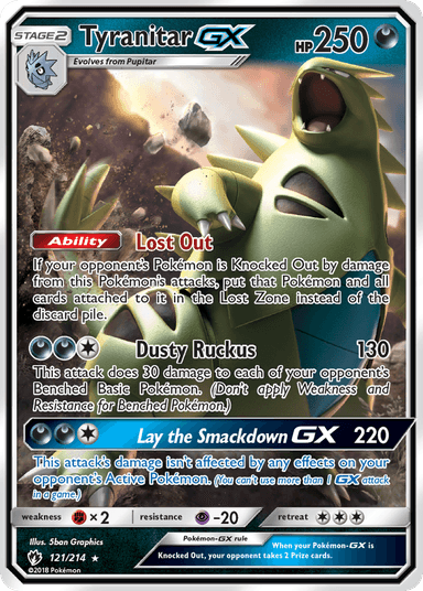 Tyranitar-GX, Lost Thunder 121