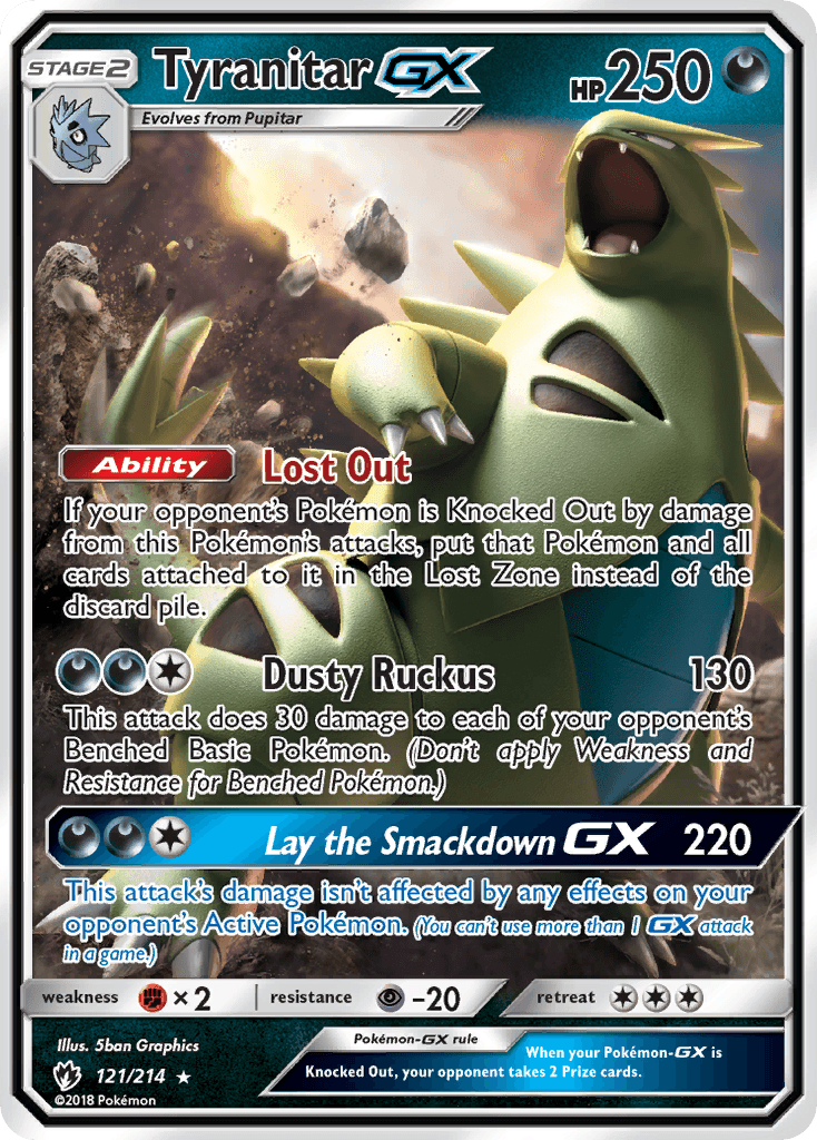 Tyranitar-GX, Lost Thunder 121
