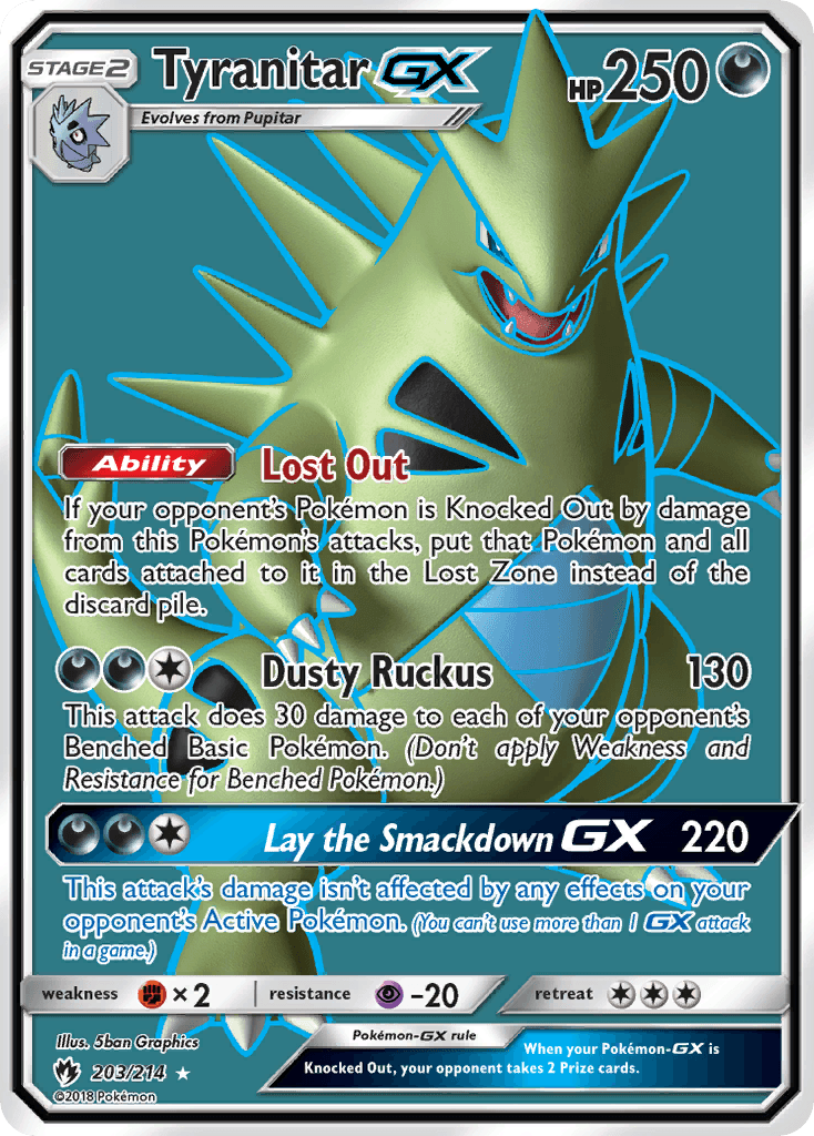 Tyranitar-GX, Lost Thunder 203