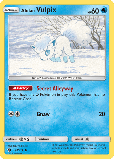 Alolan Vulpix, Lost Thunder 53