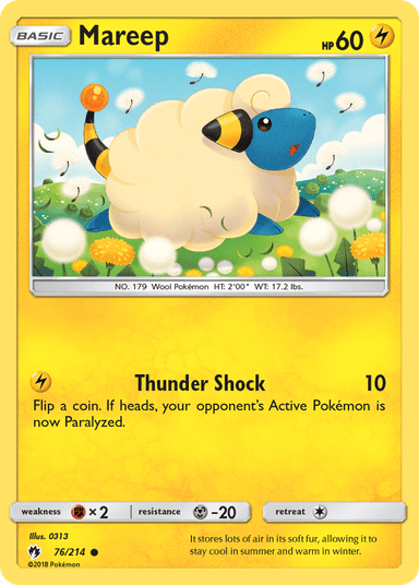 Mareep, Lost Thunder 76