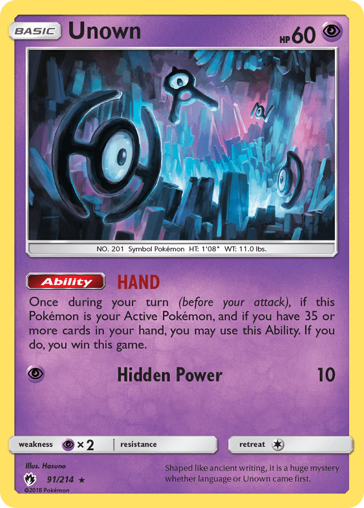Unown, Lost Thunder 91