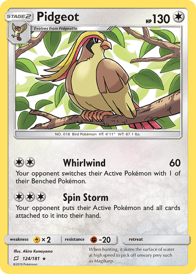 Pidgeot, Team Up 124