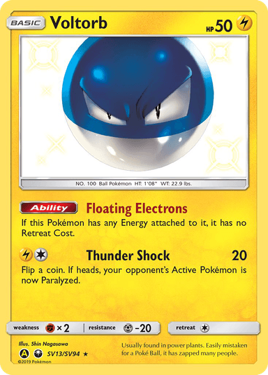 Voltorb, Hidden Fates Shiny Vault SV13