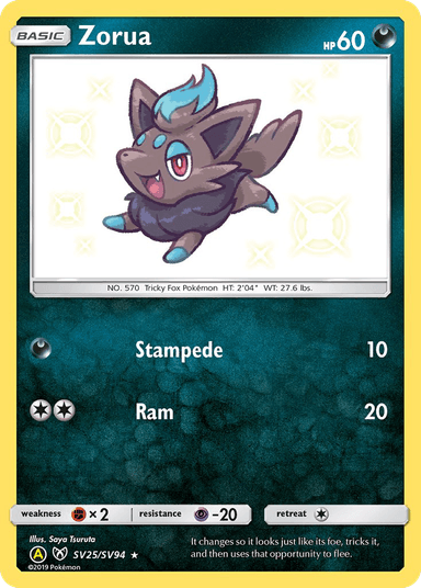 Zorua, Hidden Fates Shiny Vault SV25