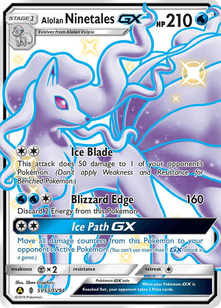 Alolan Ninetales-GX, Hidden Fates Shiny Vault SV53