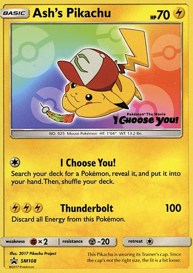Ash's Pikachu, SM Black Star Promos SM108