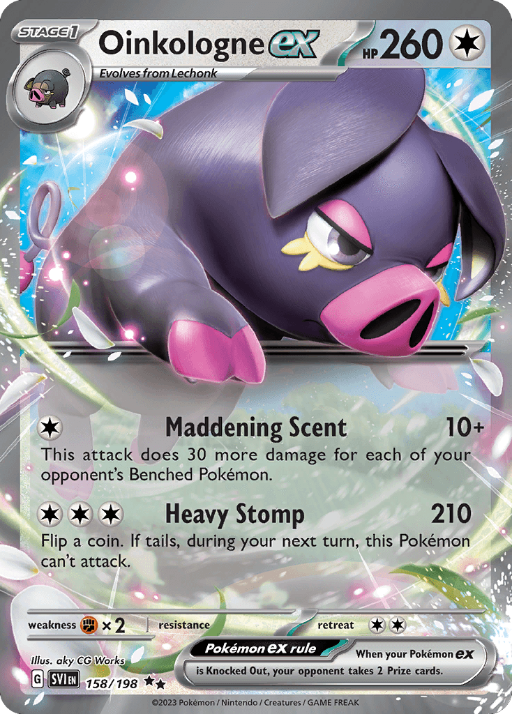 Oinkologne ex, Scarlet & Violet 158