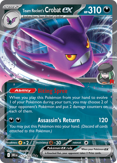 Team Rocket's Crobat ex, Destined Rivals 122